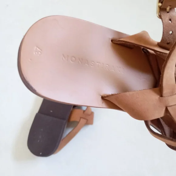 Monastiraki Greek tan leather sandals - Picture 7 of 7